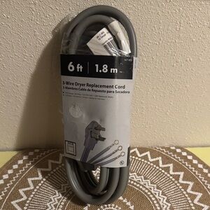 🆕 Home Depot 6ft 3-Wire Dryer Replacement Cord